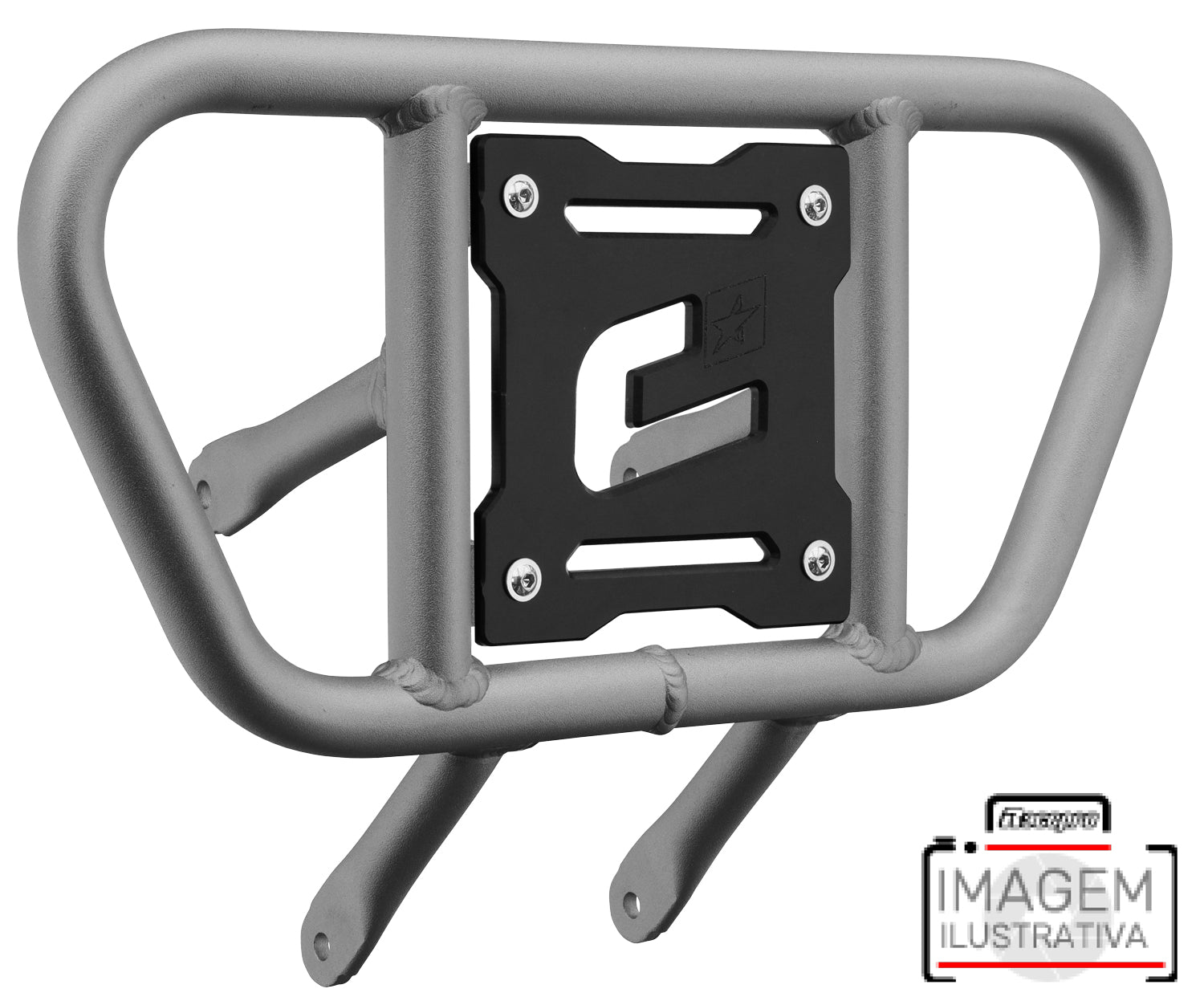 Crosspro - Front Bumper CR01 For Yamaha YFZ 450-Ice Polish Tube / Black Plate
