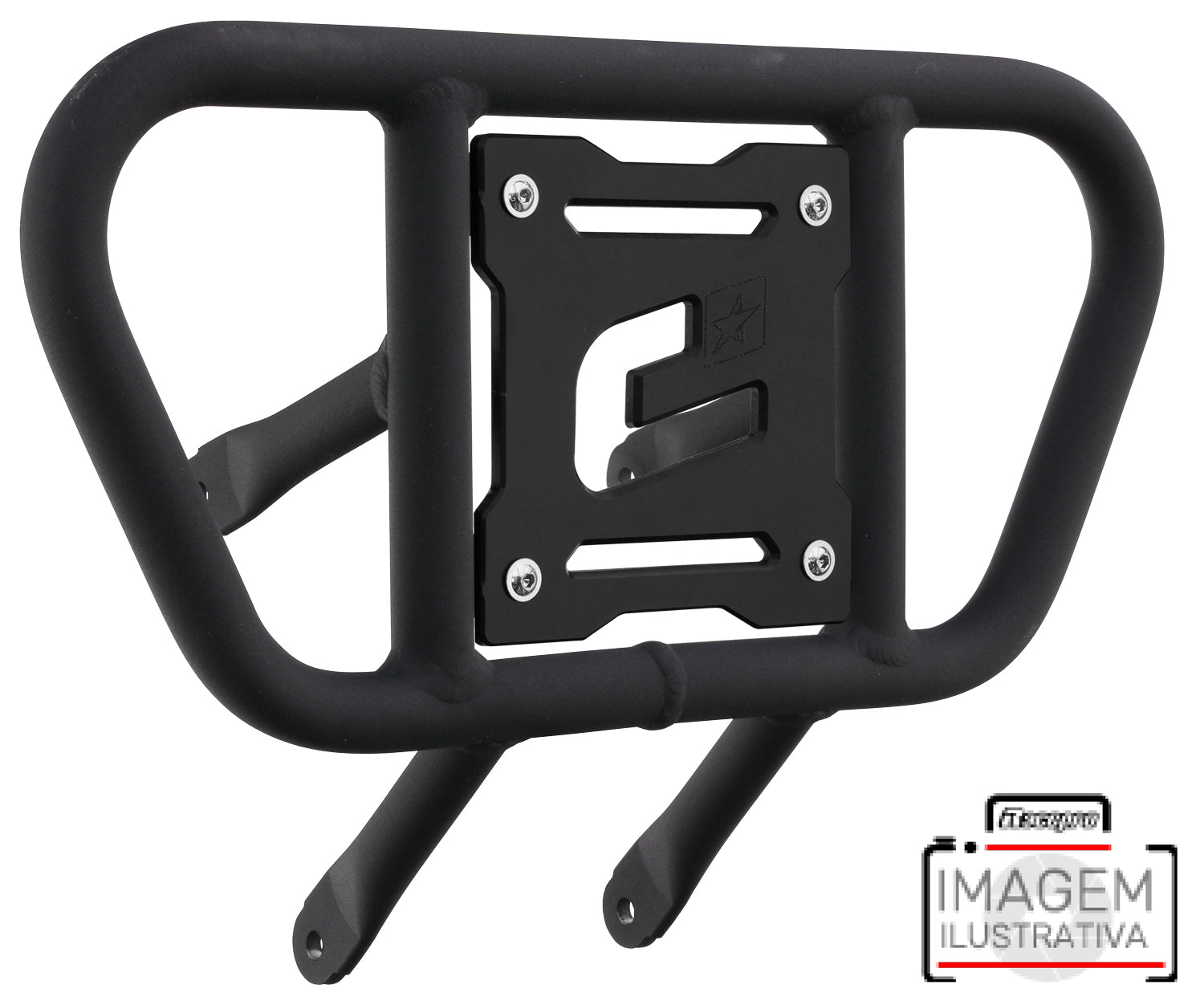 Crosspro - Front Bumper CR01 For Yamaha YFZ 450-Textured Black Tube / Black Plate