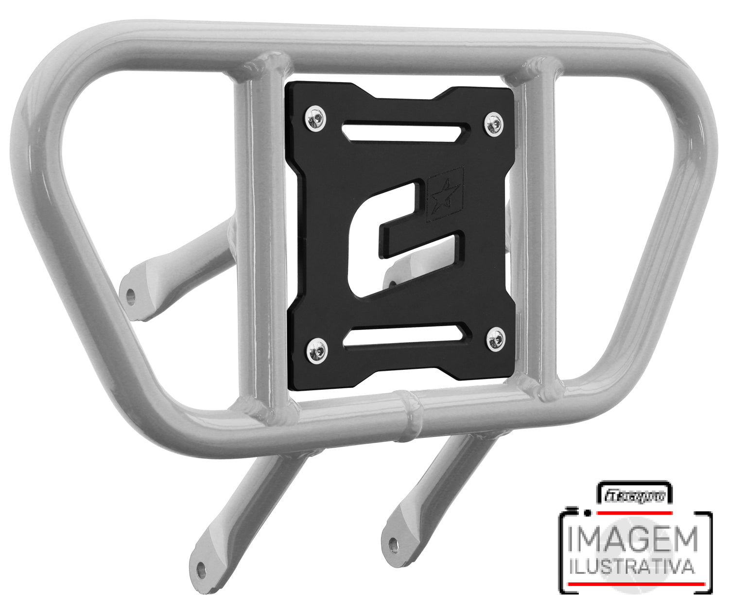 Crosspro - Front Bumper CR01 For Yamaha YFZ 450-White Tube / Black Plate