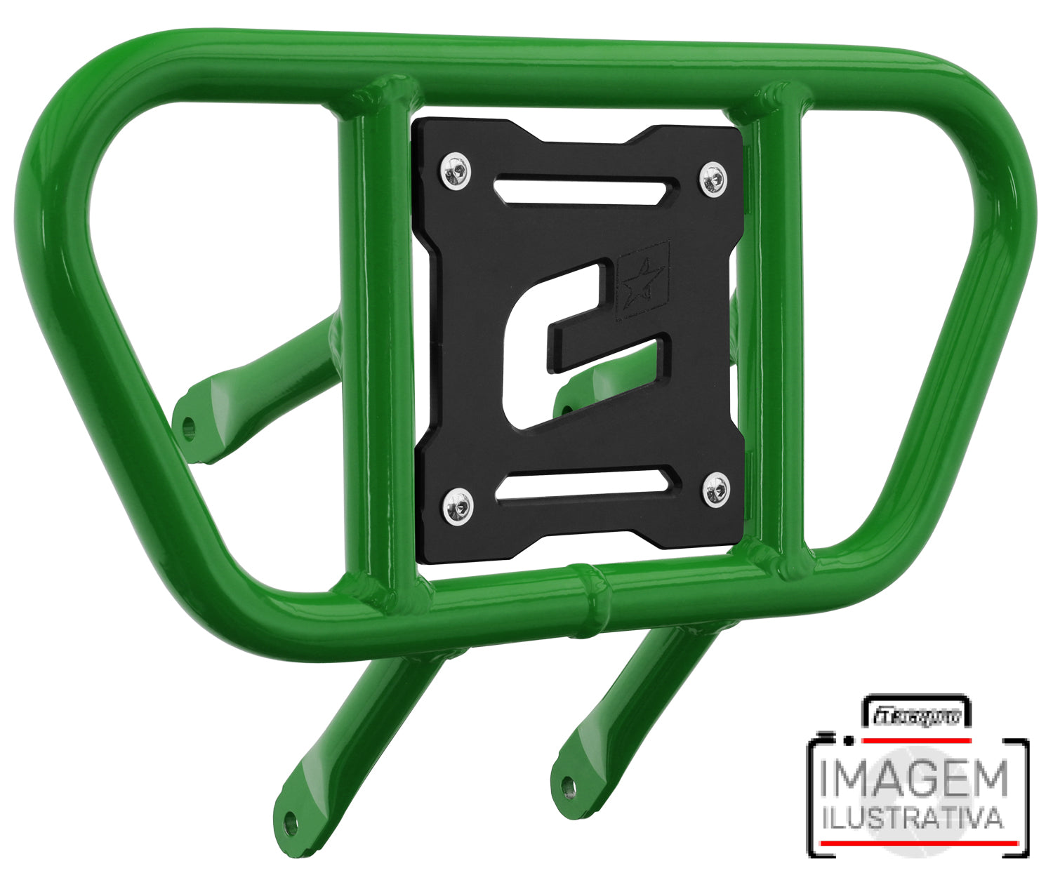 Crosspro - Front Bumper CR01 For Yamaha YFZ 450-Green Tube / Black Plate