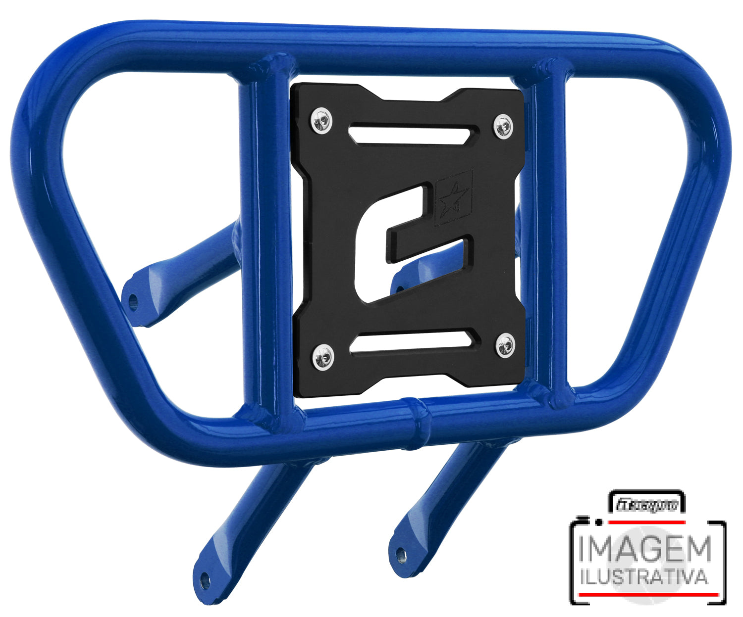 Crosspro - Front Bumper CR01 For 450 XC (ATV), 525 XC (ATV), KTM 450 SX (ATV), 505 SX (ATV)-Blue Tube / Black Plate