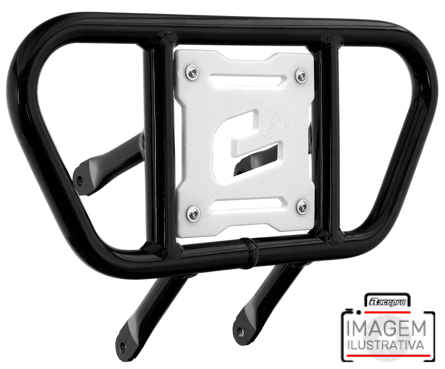 Crosspro - Front Bumper CR01 For Can Am (BRP) DS 450-Black Tube / White Plate