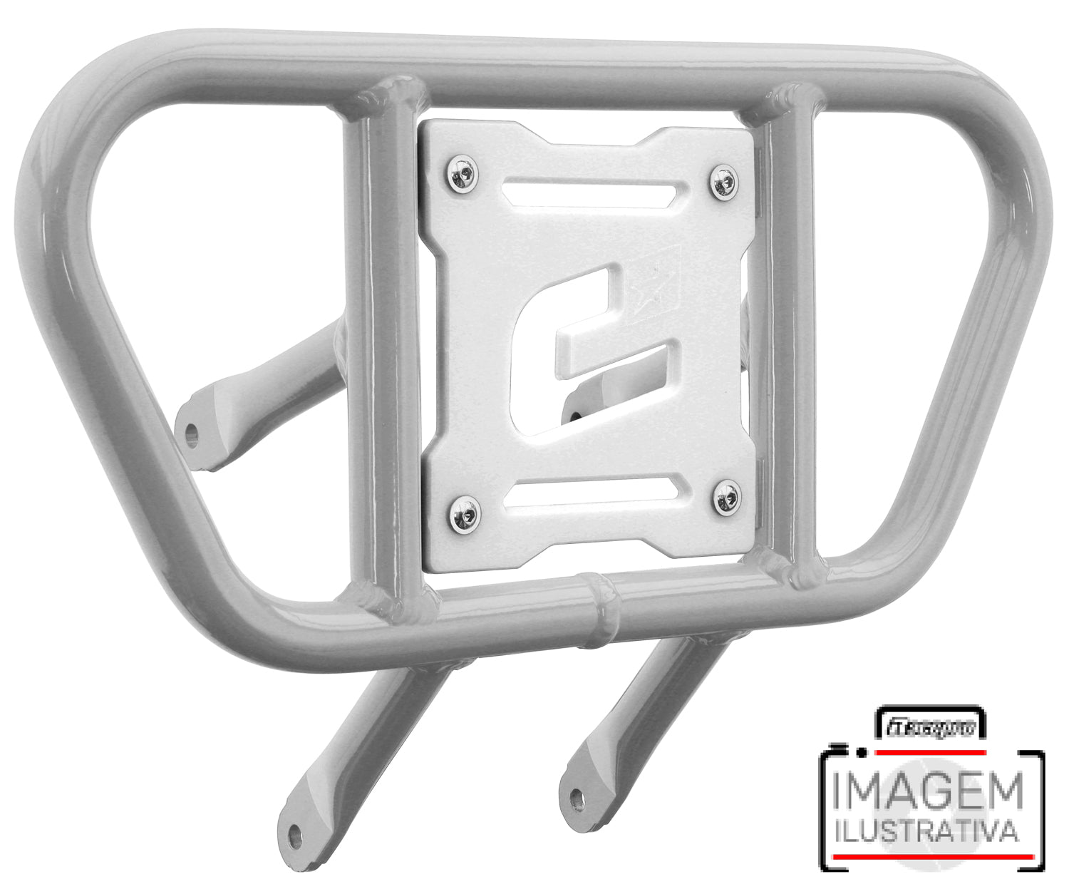 Crosspro - Front Bumper CR01 For Kawasaki KFX 450R-White Tube / White Plate