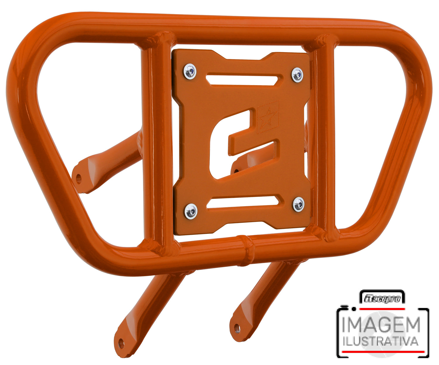 Crosspro - Front Bumper CR01 For 450 XC (ATV), 525 XC (ATV), KTM 450 SX (ATV), 505 SX (ATV)-Orange Tube / Orange Plate