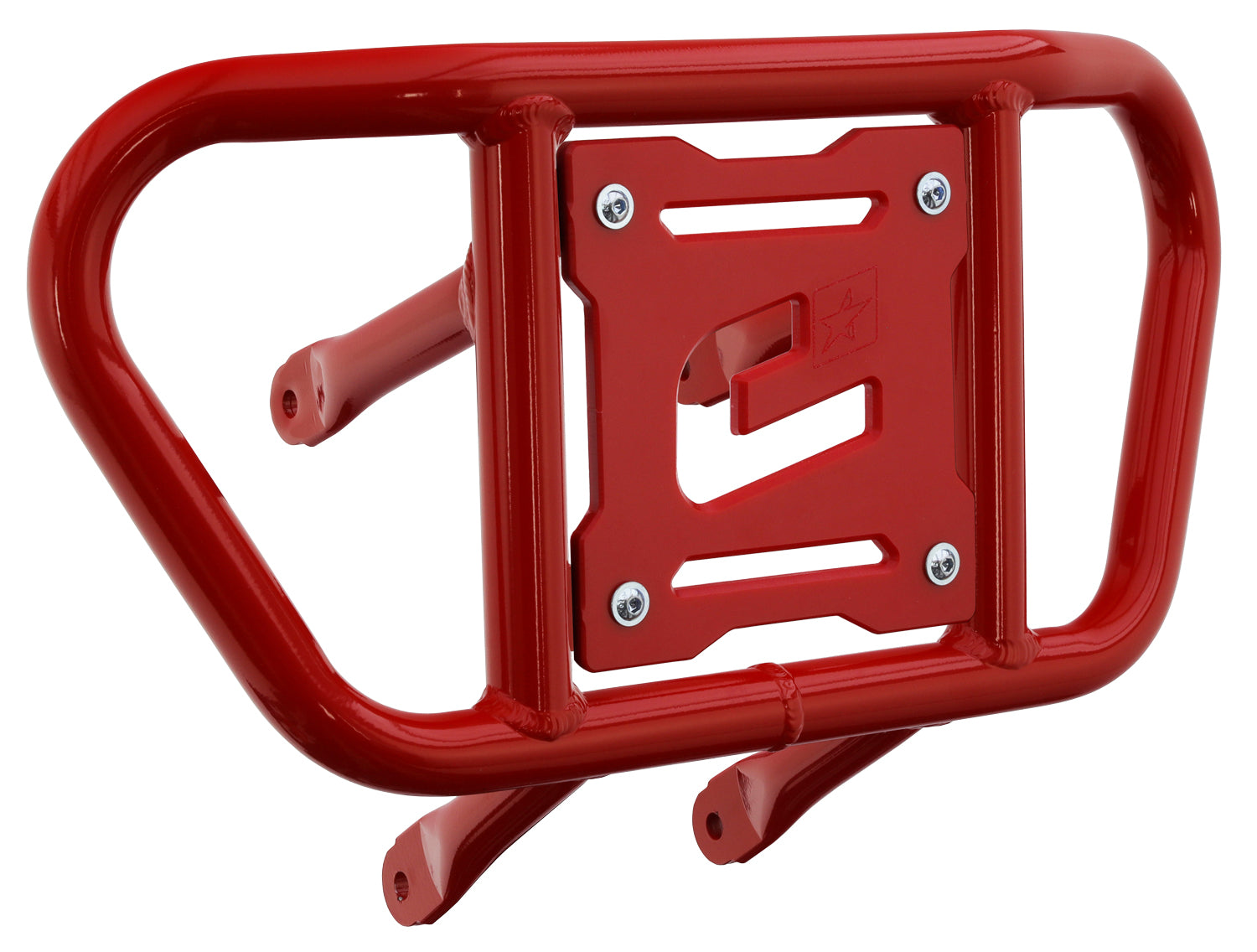 Crosspro - Front Bumper CR02 For Suzuki LT-R 450-Red Tube / Red Plate