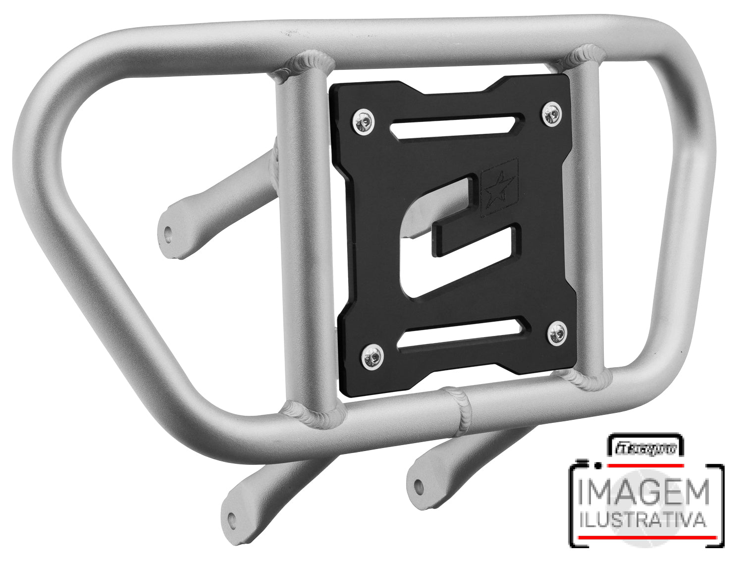 Crosspro - Front Bumper CR02 For Can Am (BRP) DS 450-Ice Polish Tube / Black Plate