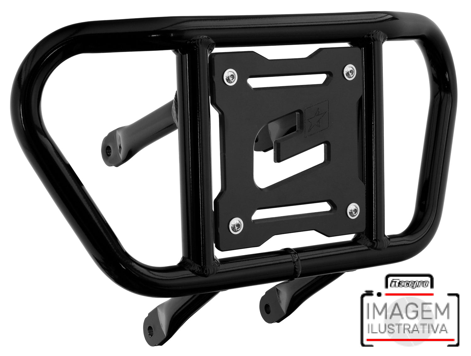 Crosspro - Front Bumper CR02 For 450 XC (ATV), 525 XC (ATV), KTM 450 SX (ATV), 505 SX (ATV)-Black Tube / Black Plate