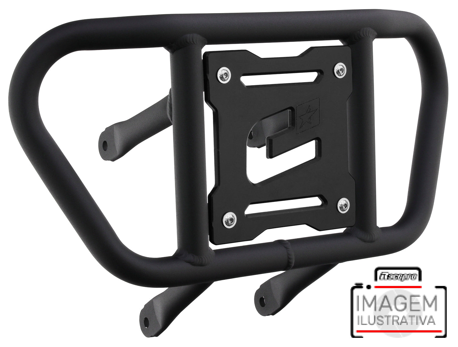 Crosspro - Front Bumper CR02 For Kawasaki KFX 450R-Textured Black Tube / Black Plate