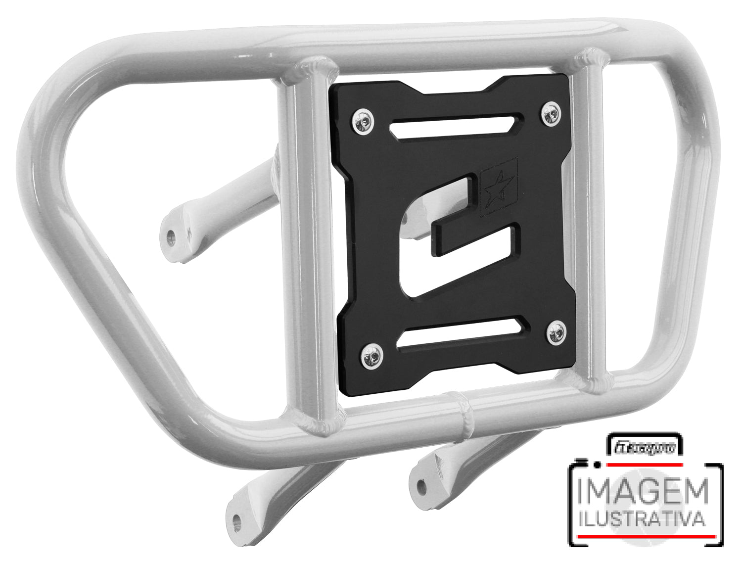 Crosspro - Front Bumper CR02 For 450 XC (ATV), 525 XC (ATV), KTM 450 SX (ATV), 505 SX (ATV)-White Tube / Black Plate