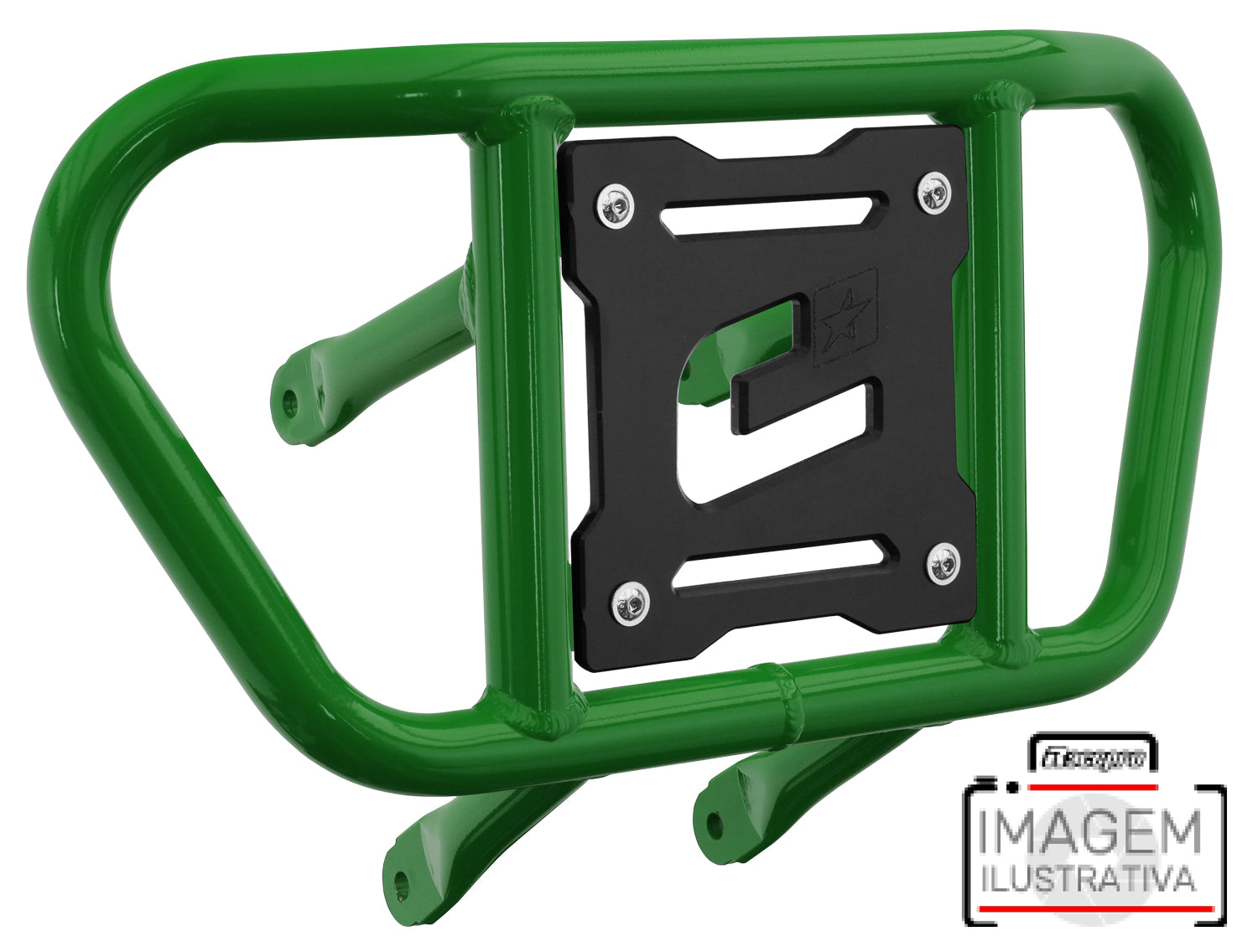 Crosspro - Front Bumper CR02 For Can Am (BRP) DS 450-Green Tube / Black Plate