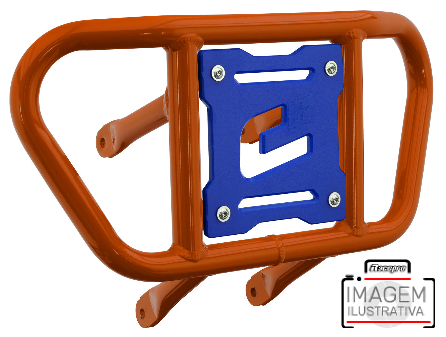 Crosspro - Front Bumper CR02 For Can Am (BRP) DS 450-Orange Tube / Blue Plate