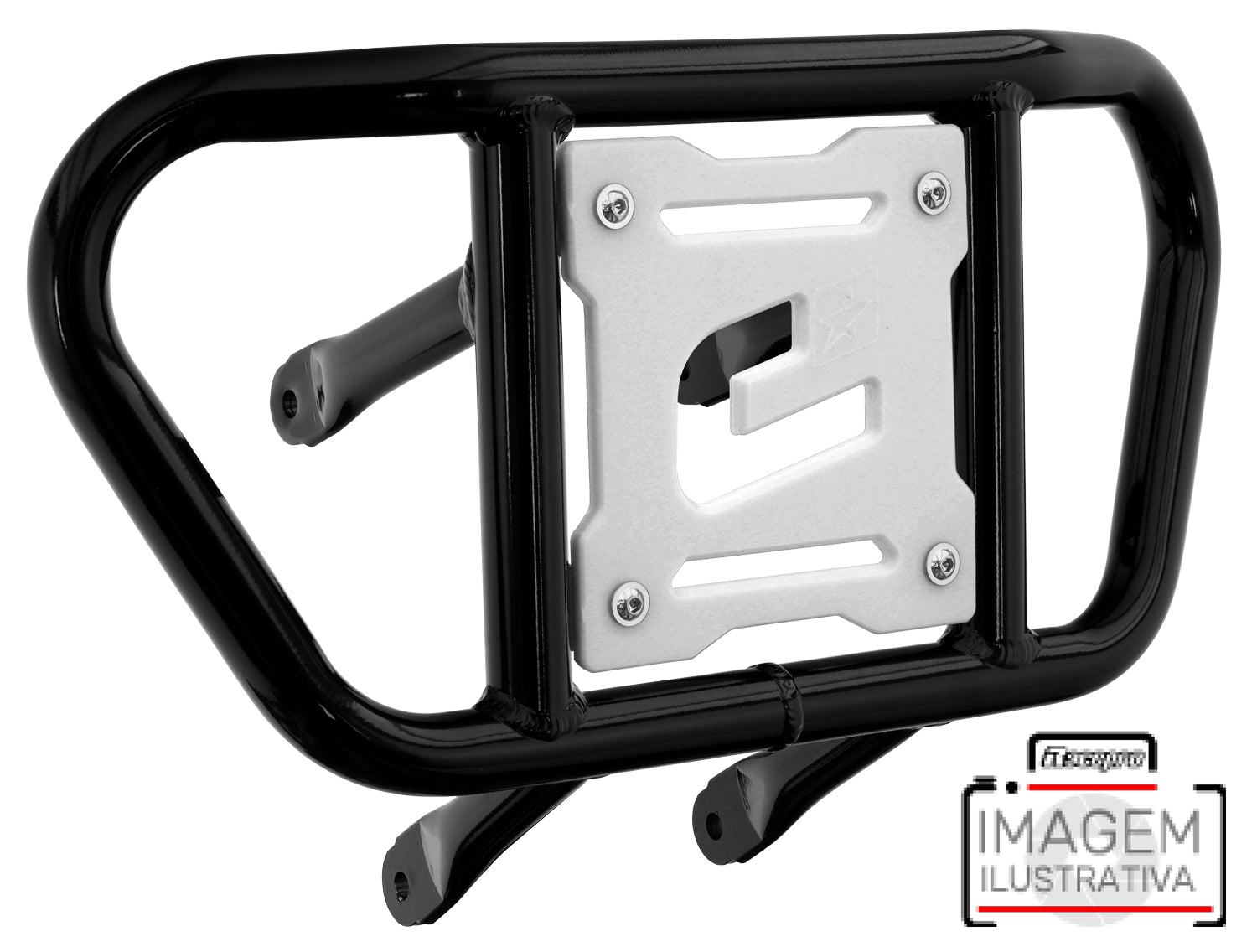 Crosspro - Front Bumper CR02 For Yamaha YFZ 450R-Black Tube / White Plate
