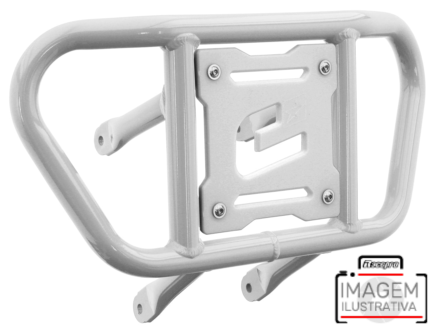 Crosspro - Front Bumper CR02 For 450 XC (ATV), 525 XC (ATV), KTM 450 SX (ATV), 505 SX (ATV)-White Tube / White Plate