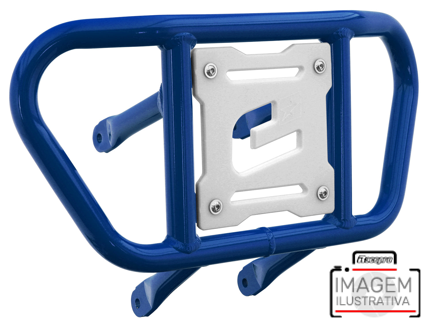 Crosspro - Front Bumper CR02 For Can Am (BRP) DS 450-Blue Tube / White Plate