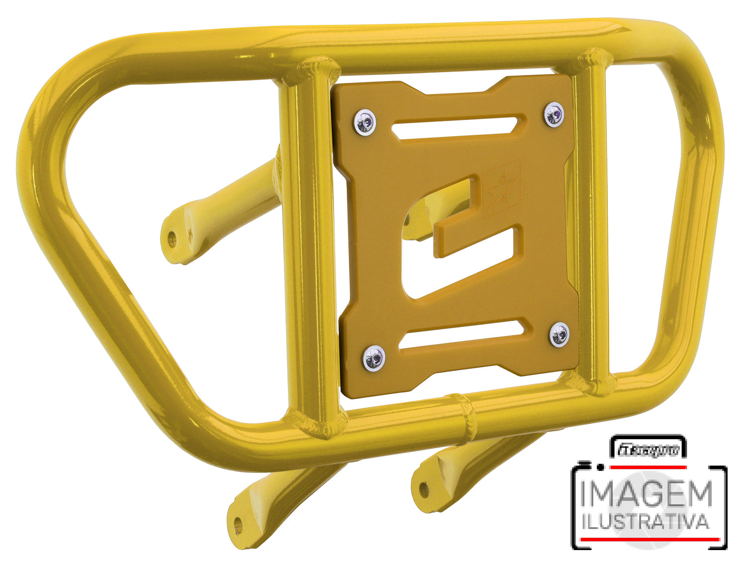 Crosspro - Front Bumper CR02 For Can Am (BRP) DS 450-Yellow Tube / Yellow Plate