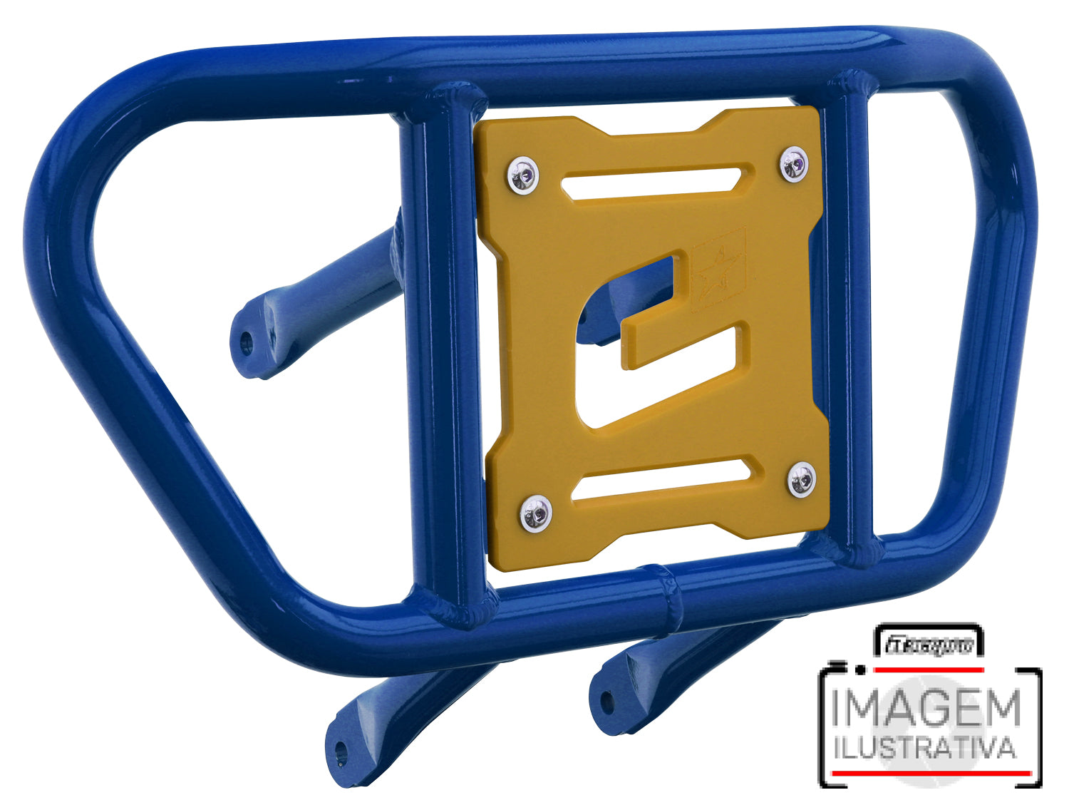 Crosspro - Front Bumper CR02 For 450 XC (ATV), 525 XC (ATV), KTM 450 SX (ATV), 505 SX (ATV)-Blue Tube / Yellow Plate