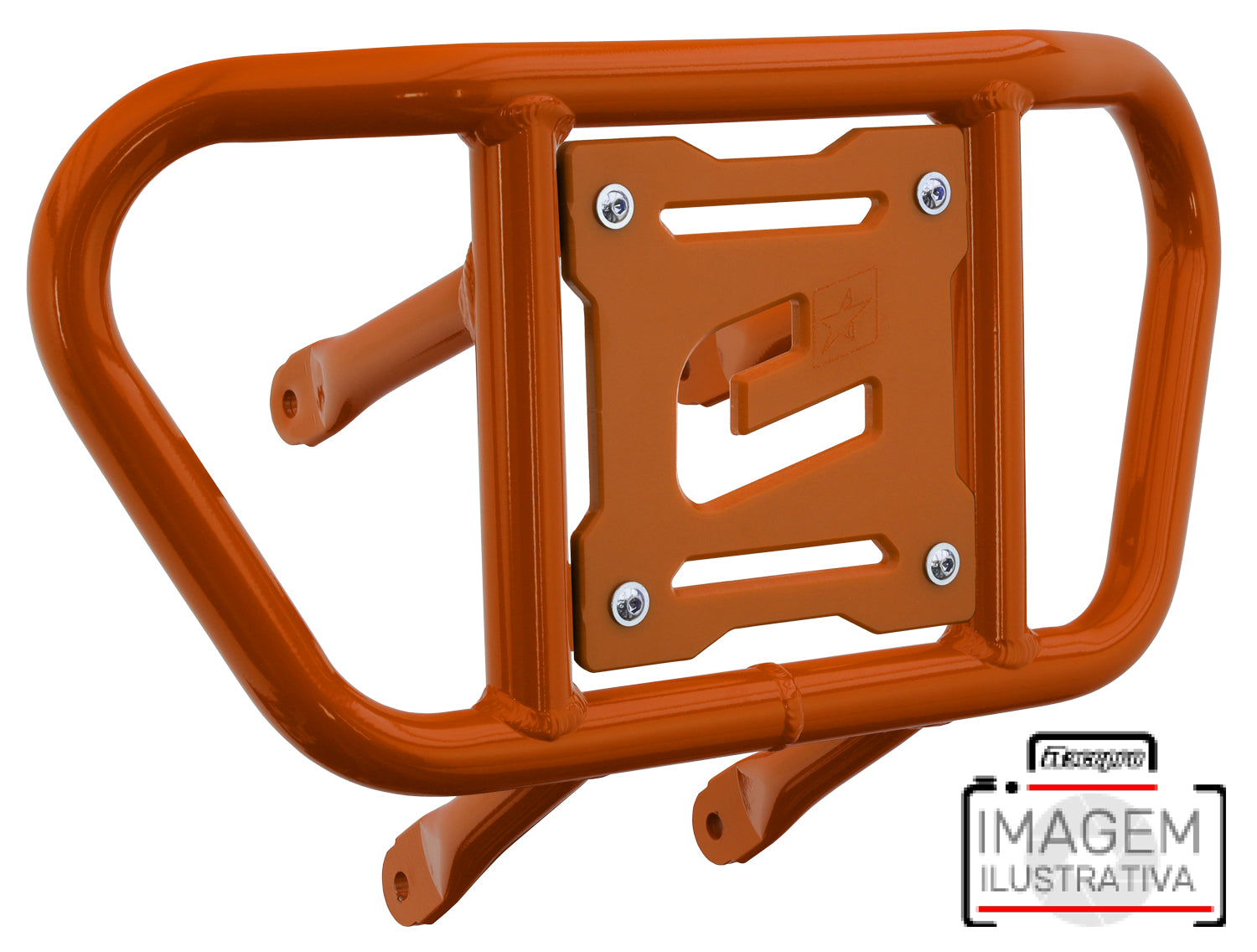 Crosspro - Front Bumper CR02 For Yamaha YFZ 450R-Orange Tube / Orange Plate