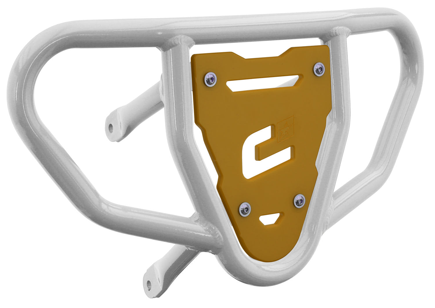 Crosspro - Front Bumper CR03 For Suzuki LT-R 450-White Tube / Yellow Plate