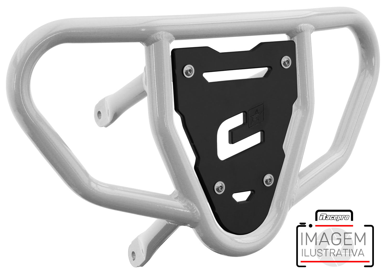 Crosspro - Front Bumper CR03 For Can Am (BRP) DS 450-White Tube / Black Plate