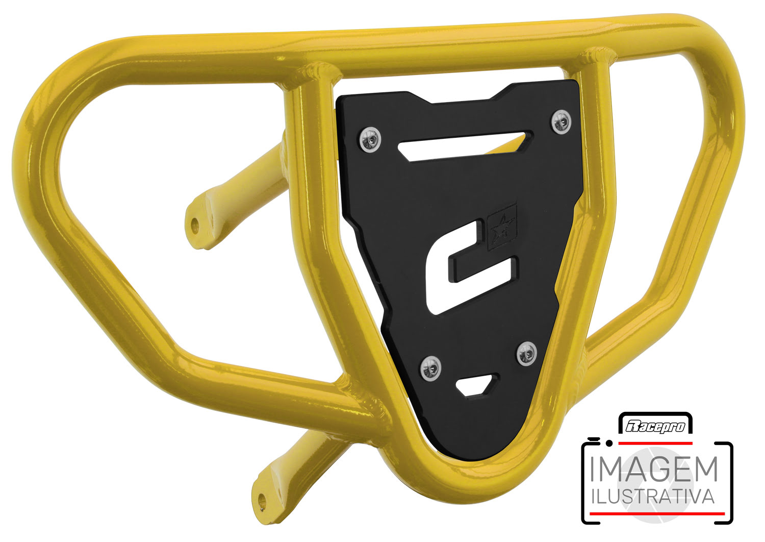 Crosspro - Front Bumper CR03 For Kawasaki KFX 450R-Yellow Tube / Black Plate