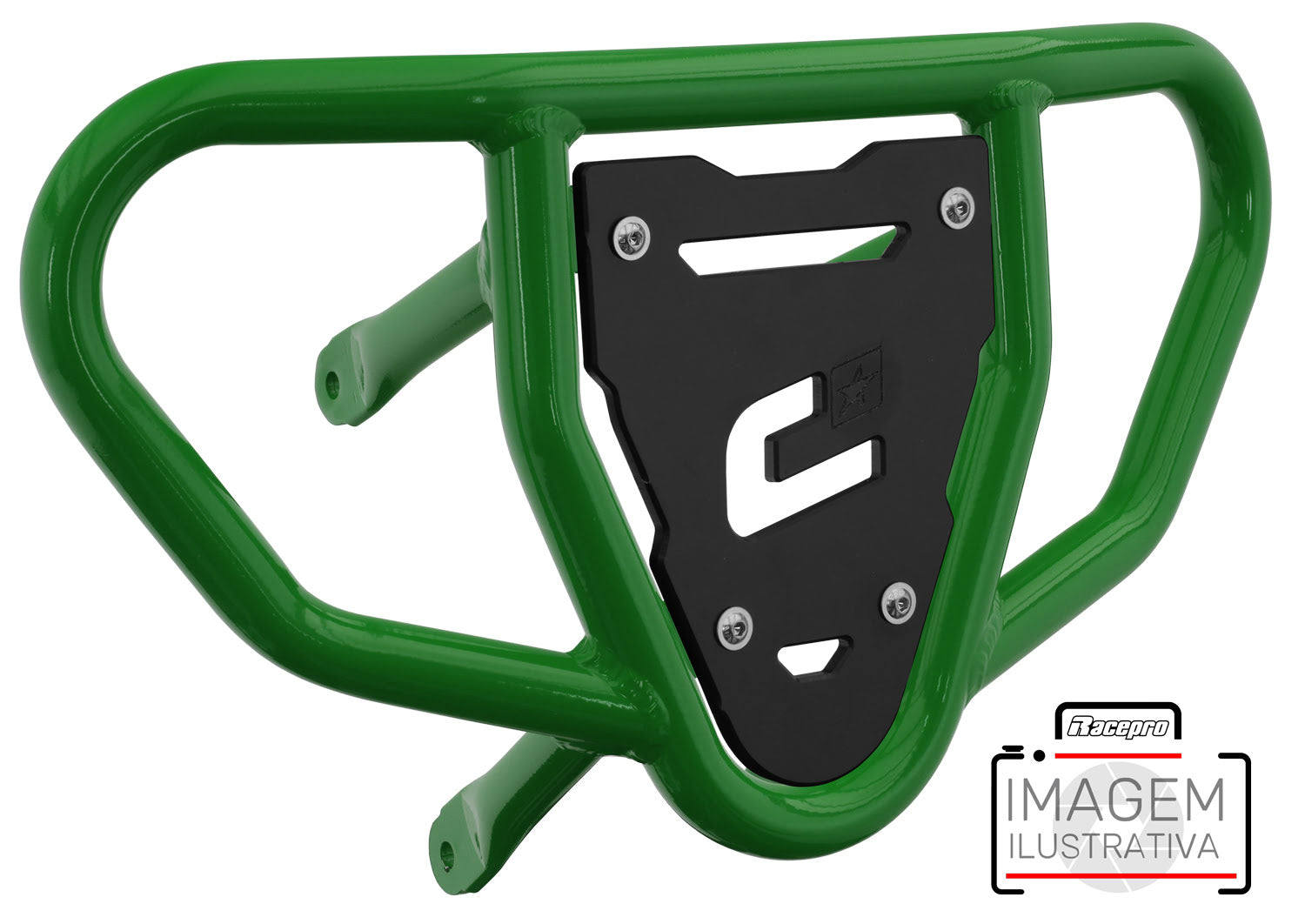 Crosspro - Front Bumper CR03 For Yamaha YFM 660 Raptor-Green Tube / Black Plate