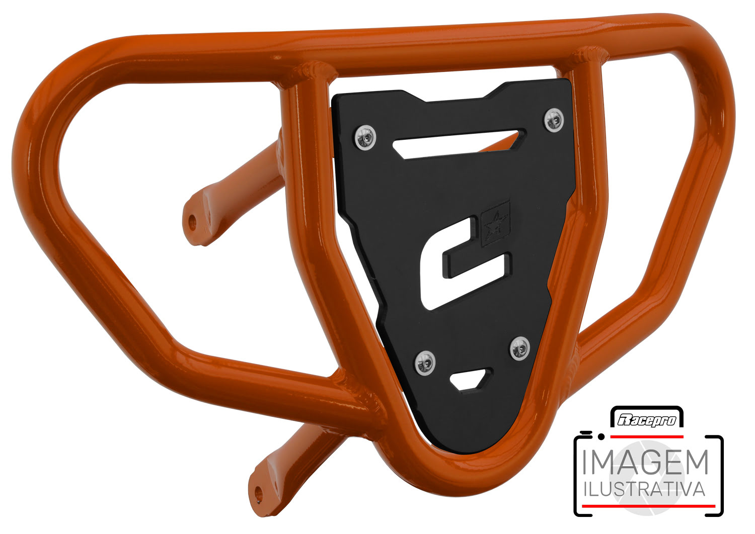 Crosspro - Front Bumper CR03 For Kawasaki KFX 450R-Orange Tube / Black Plate