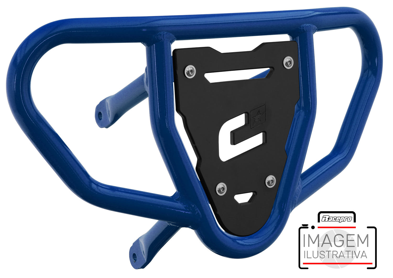Crosspro - Front Bumper CR03 For Yamaha YFM 700 Raptor-Blue Tube / Black Plate