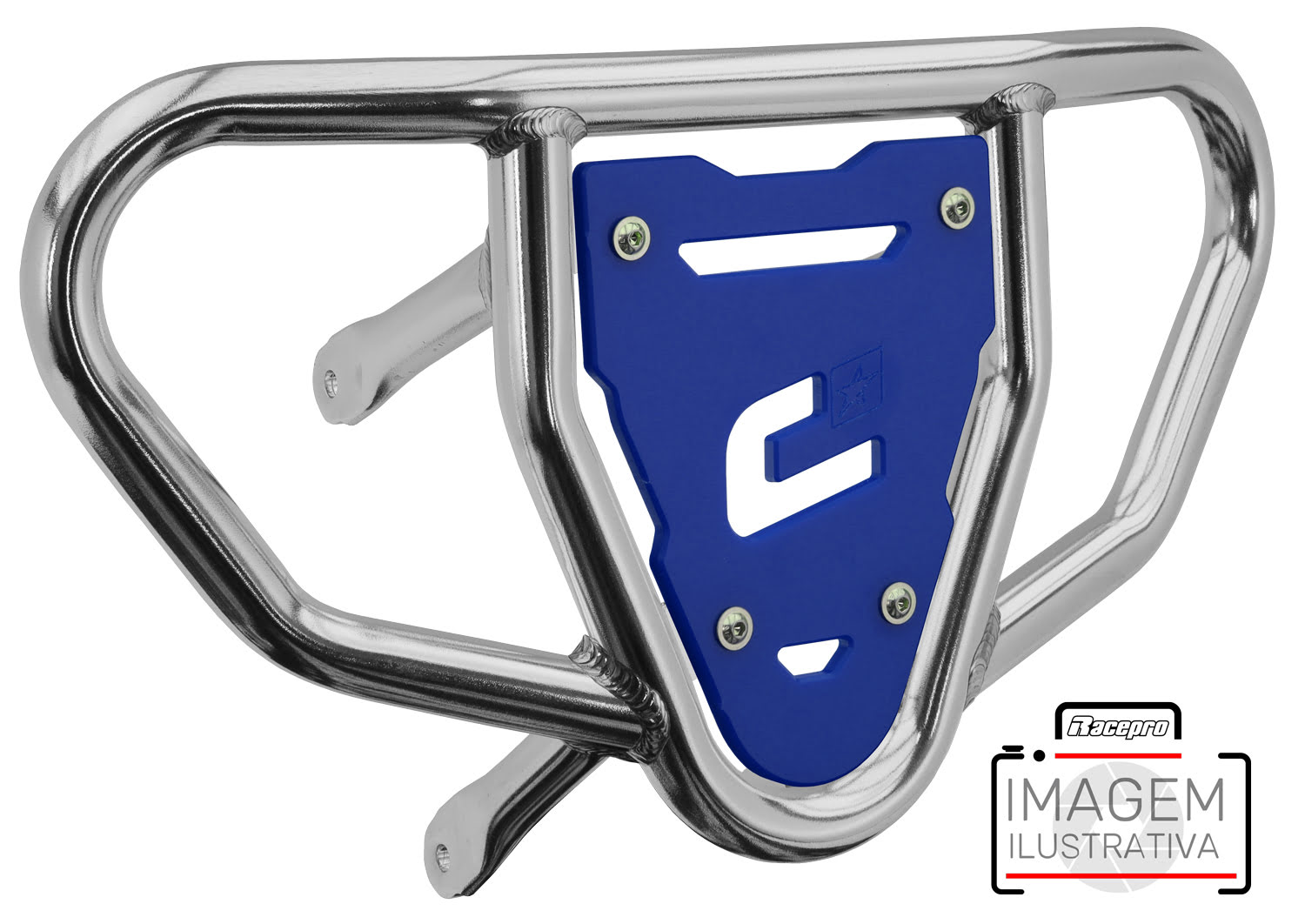 Crosspro - Front Bumper CR03 For 450 XC (ATV), 525 XC (ATV), KTM 450 SX (ATV), 505 SX (ATV)-Polish Tubo / Blue Plate