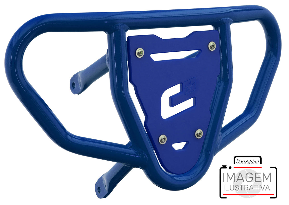 Crosspro - Front Bumper CR03 For Yamaha YFM 660 Raptor-Blue Tube / Blue Plate