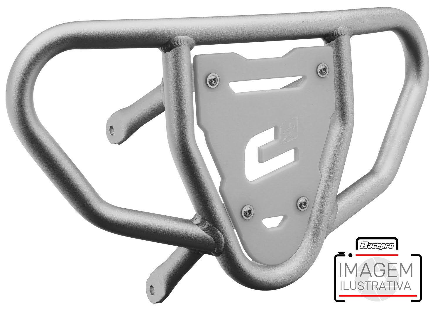 Crosspro - Front Bumper CR03 For Yamaha YFZ 450R-Ice Polish Tube / White Plate