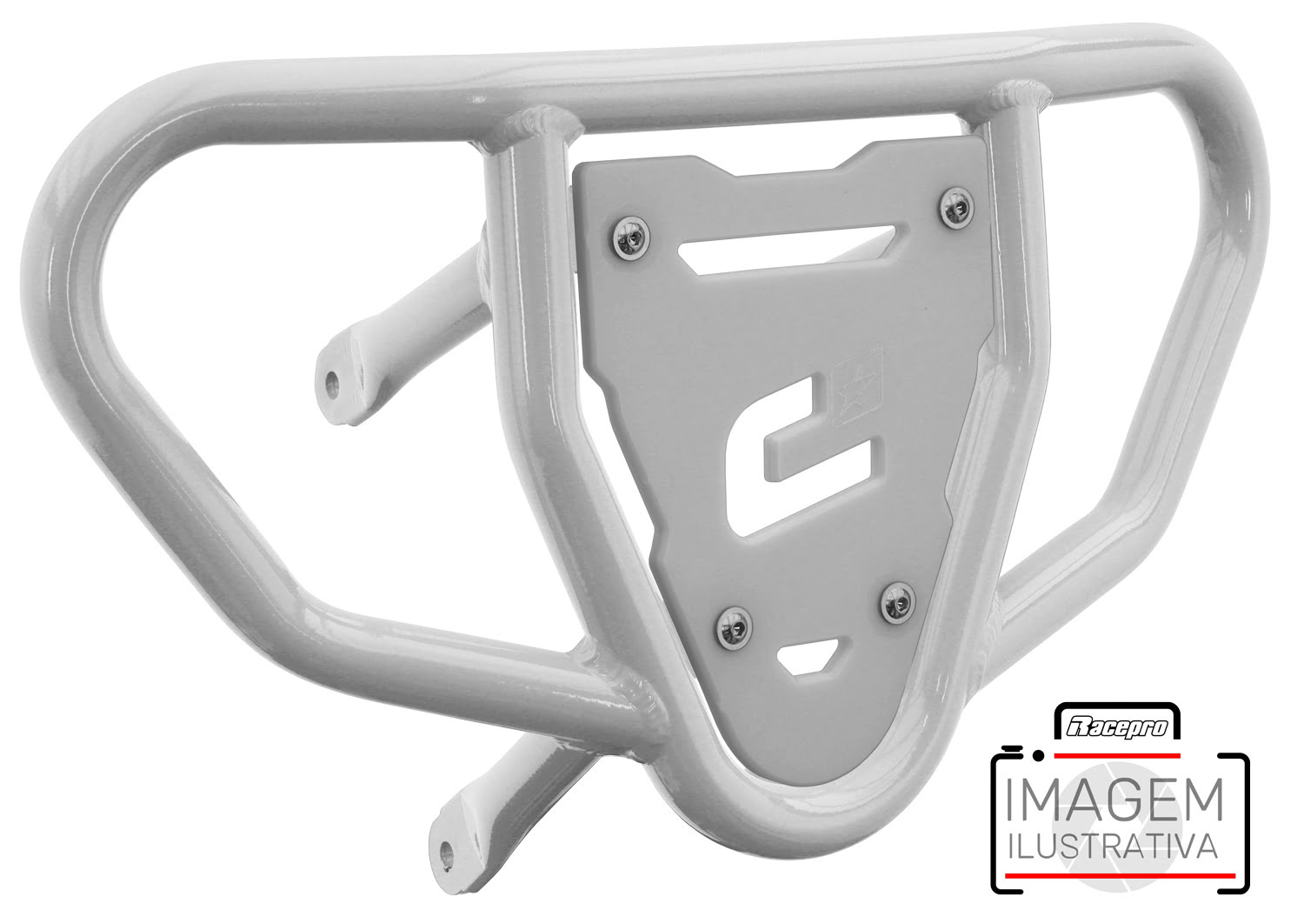 Crosspro - Front Bumper CR03 For Yamaha YFM 660 Raptor-White Tube / White Plate