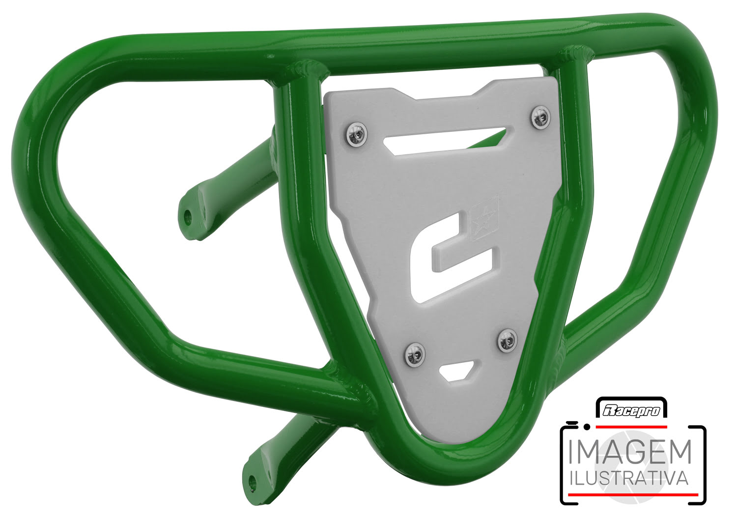 Crosspro - Front Bumper CR03 For Can Am (BRP) DS 450-Green Tube / White Plate