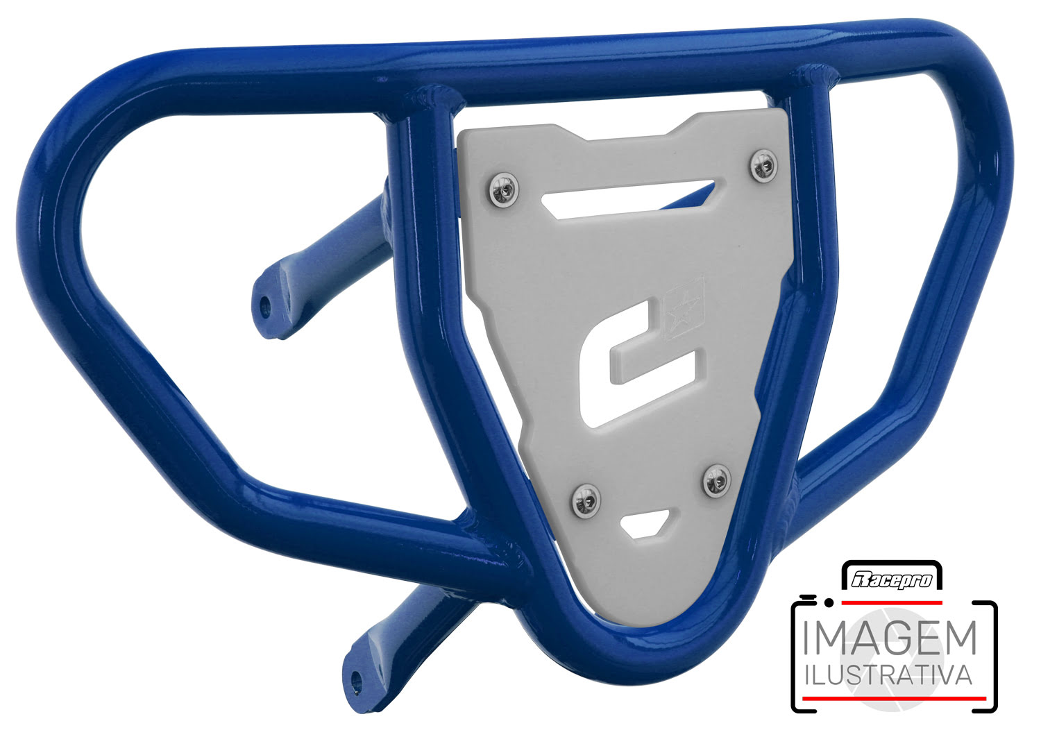 Crosspro - Front Bumper CR03 For 450 XC (ATV), 525 XC (ATV), KTM 450 SX (ATV), 505 SX (ATV)-Blue Tube / White Plate