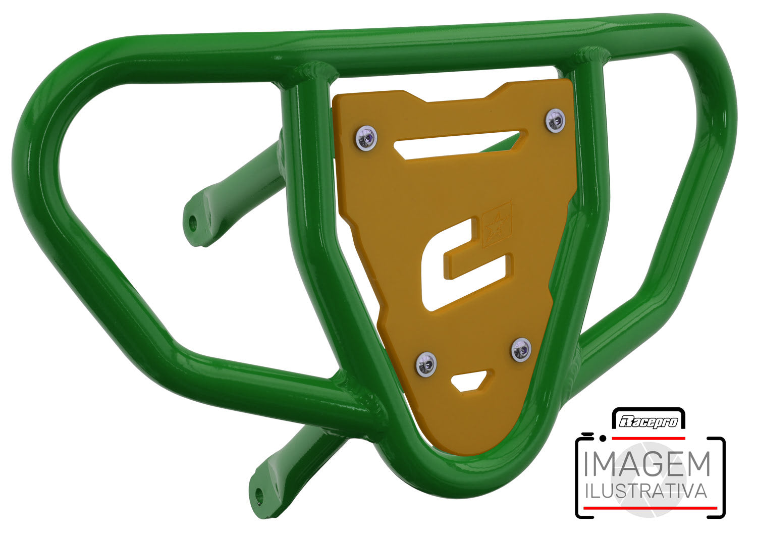 Crosspro - Front Bumper CR03 For 450 XC (ATV), 525 XC (ATV), KTM 450 SX (ATV), 505 SX (ATV)-Green Tube / Yellow Plate