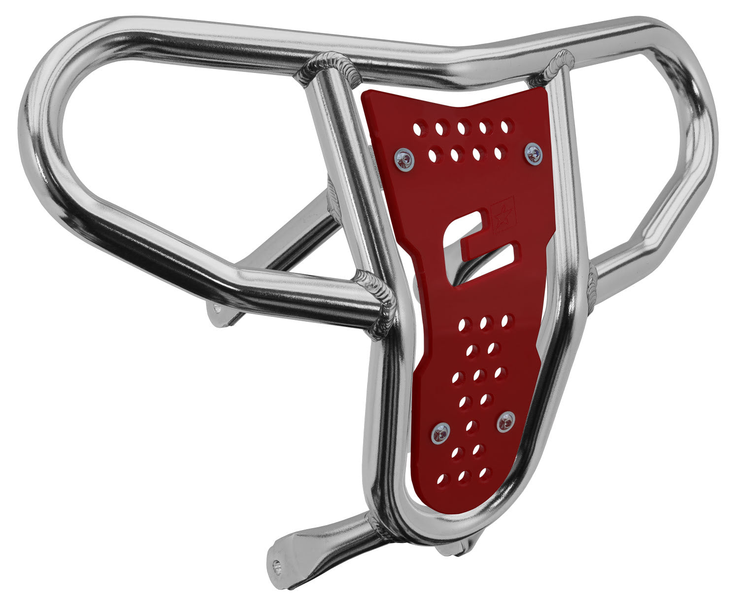 Crosspro - Front Bumper CR04 For Suzuki LT-R 450-Polish Tubo / Red Plate
