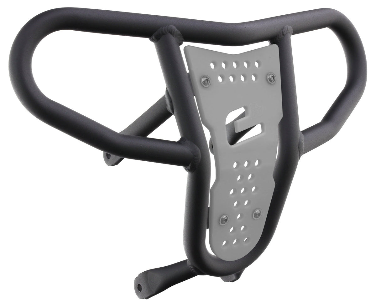 Crosspro - Front Bumper CR04 For Suzuki LT-R 450-Textured Black Tube / White Plate