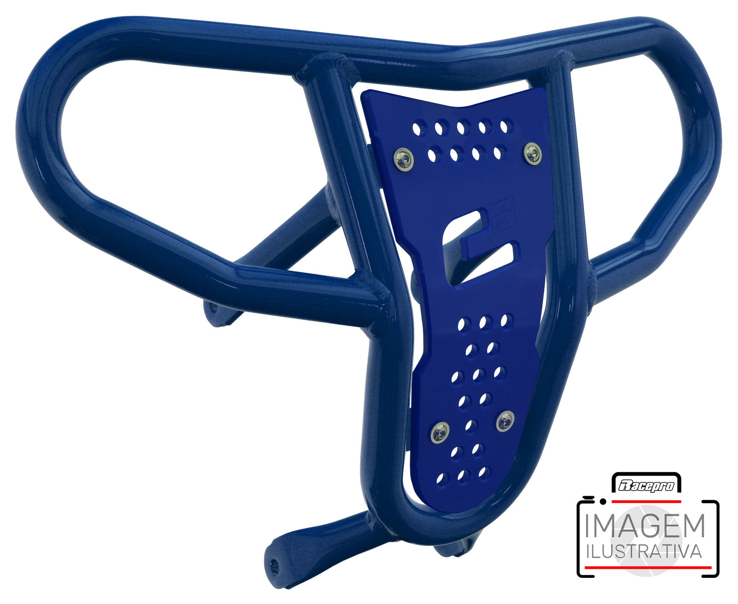 Crosspro - Front Bumper CR04 For Kawasaki KFX 450R-Blue Tube / Blue Plate