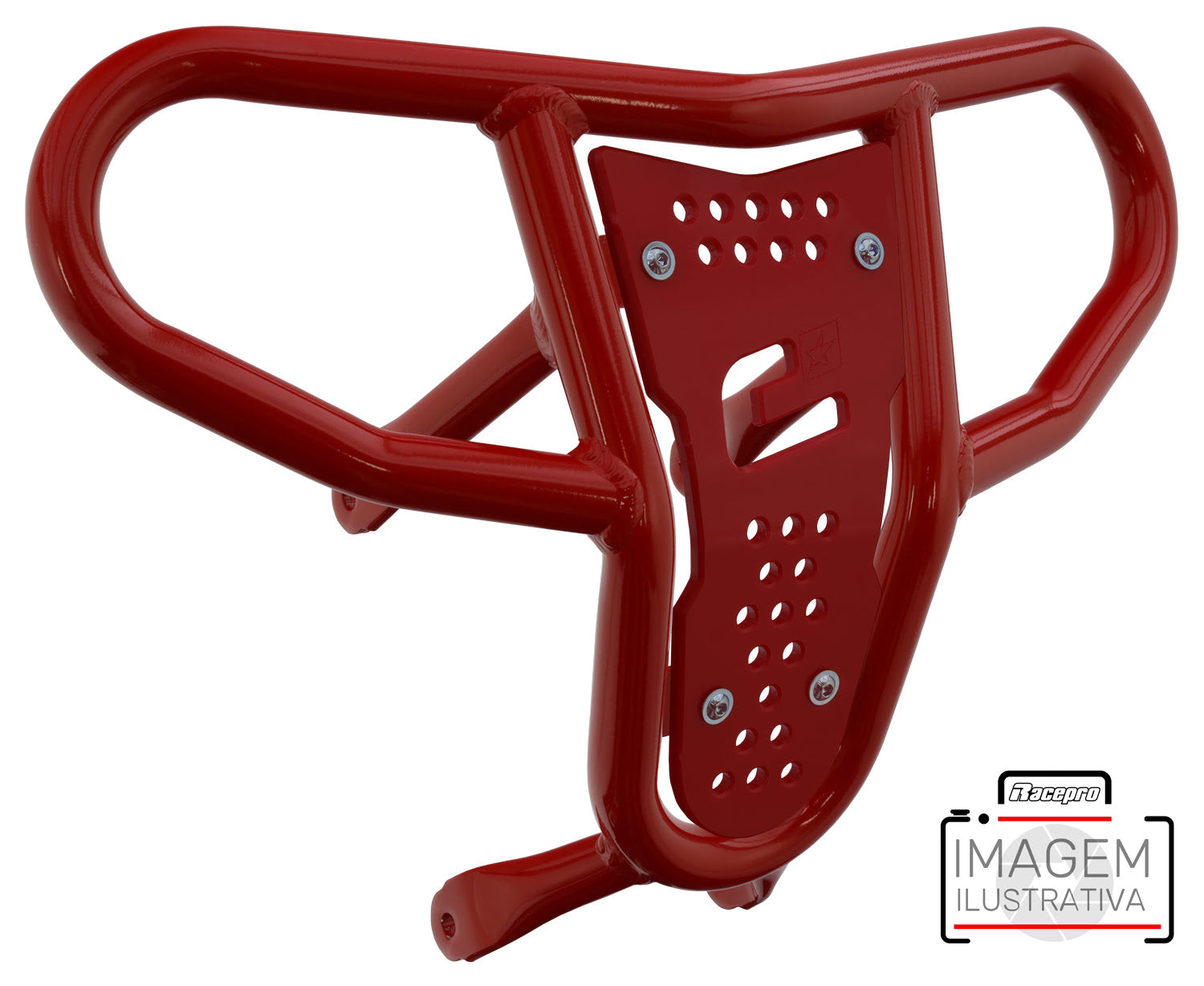Crosspro - Front Bumper CR04 For Can Am (BRP) DS 450-Red Tube / Red Plate