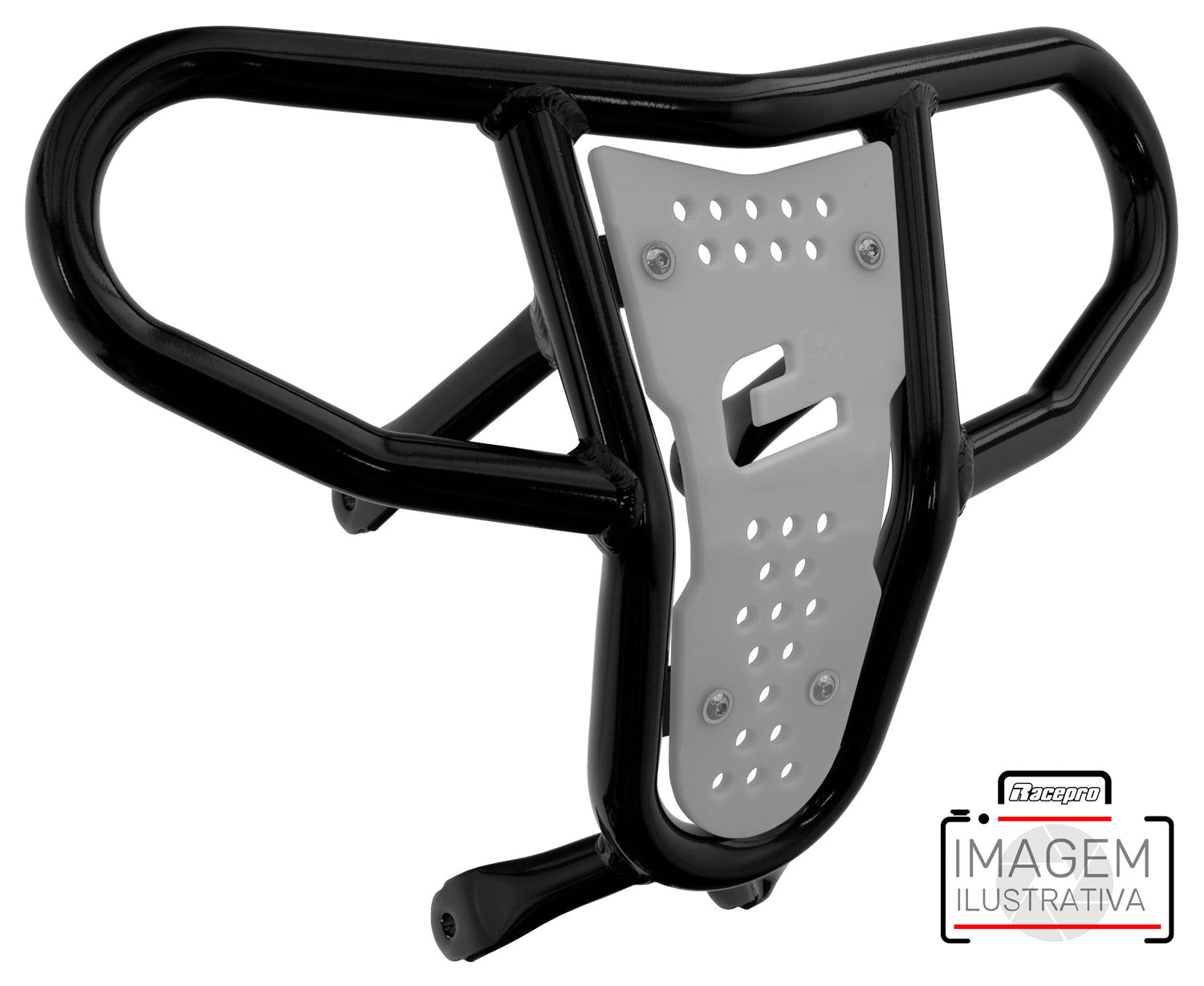 Crosspro - Front Bumper CR04 For Can Am (BRP) DS 450-Black Tube / White Plate
