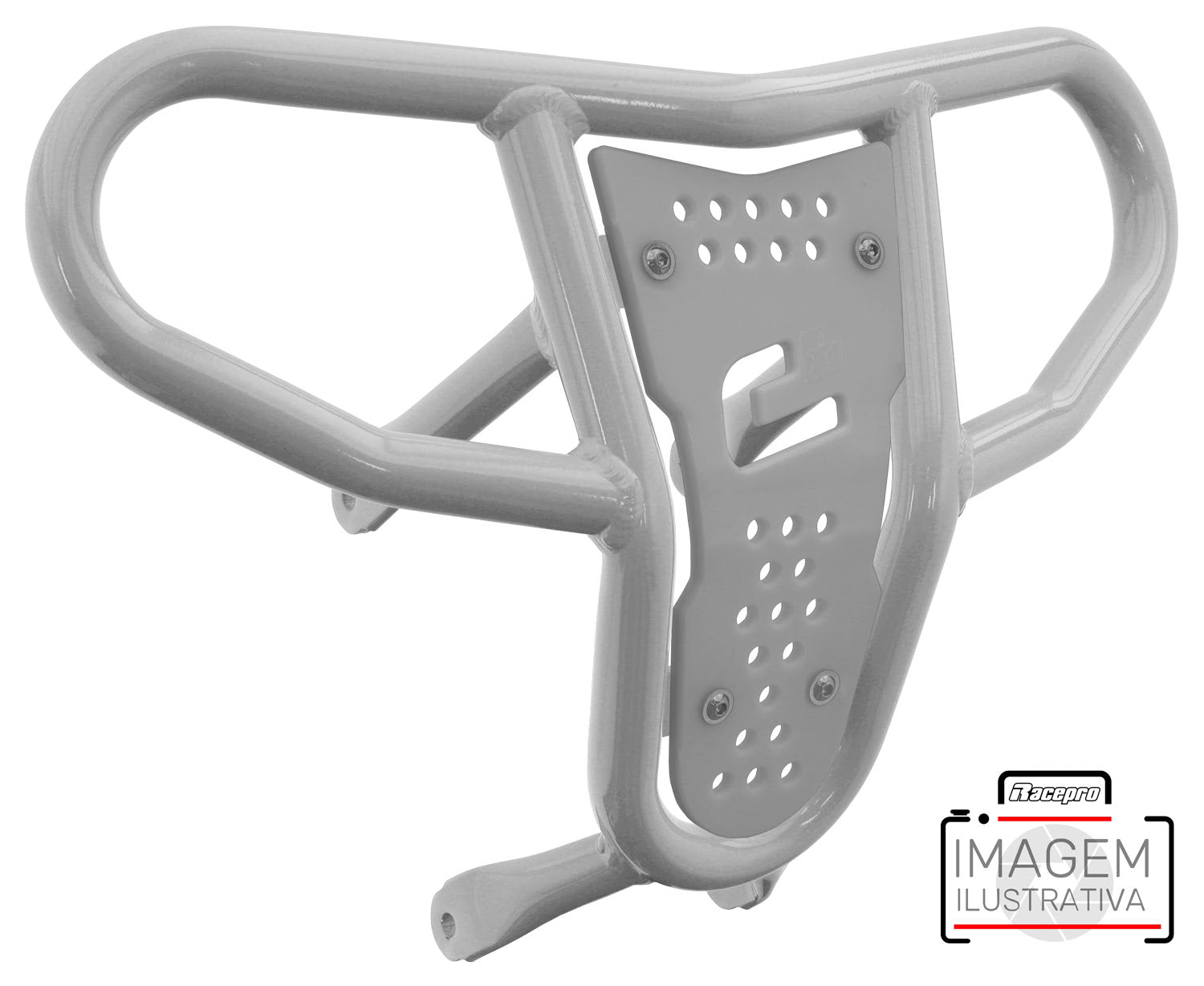 Crosspro - Front Bumper CR04 For Yamaha YFM 660 Raptor-White Tube / White Plate