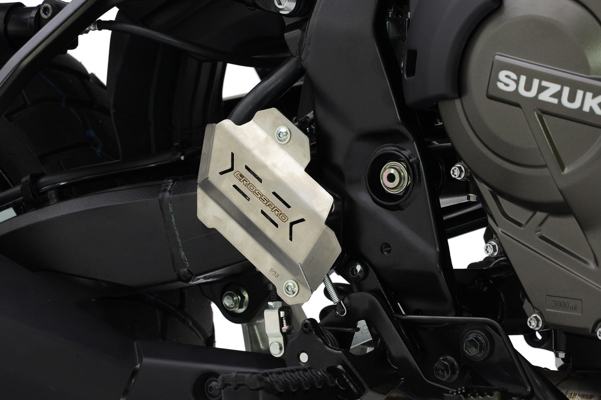 Crosspro - Brake Pump Protection For Suzuki DE 800 V-Strom-Brushed stainless steel