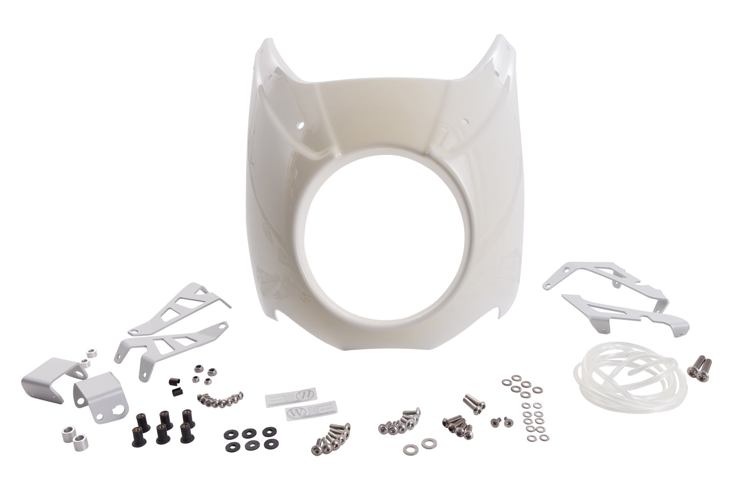 White Classic-Trophy” Cockpit Fairing for R1200R is a classic styled half-fairing, made of strong ABS. Inspired by R90S