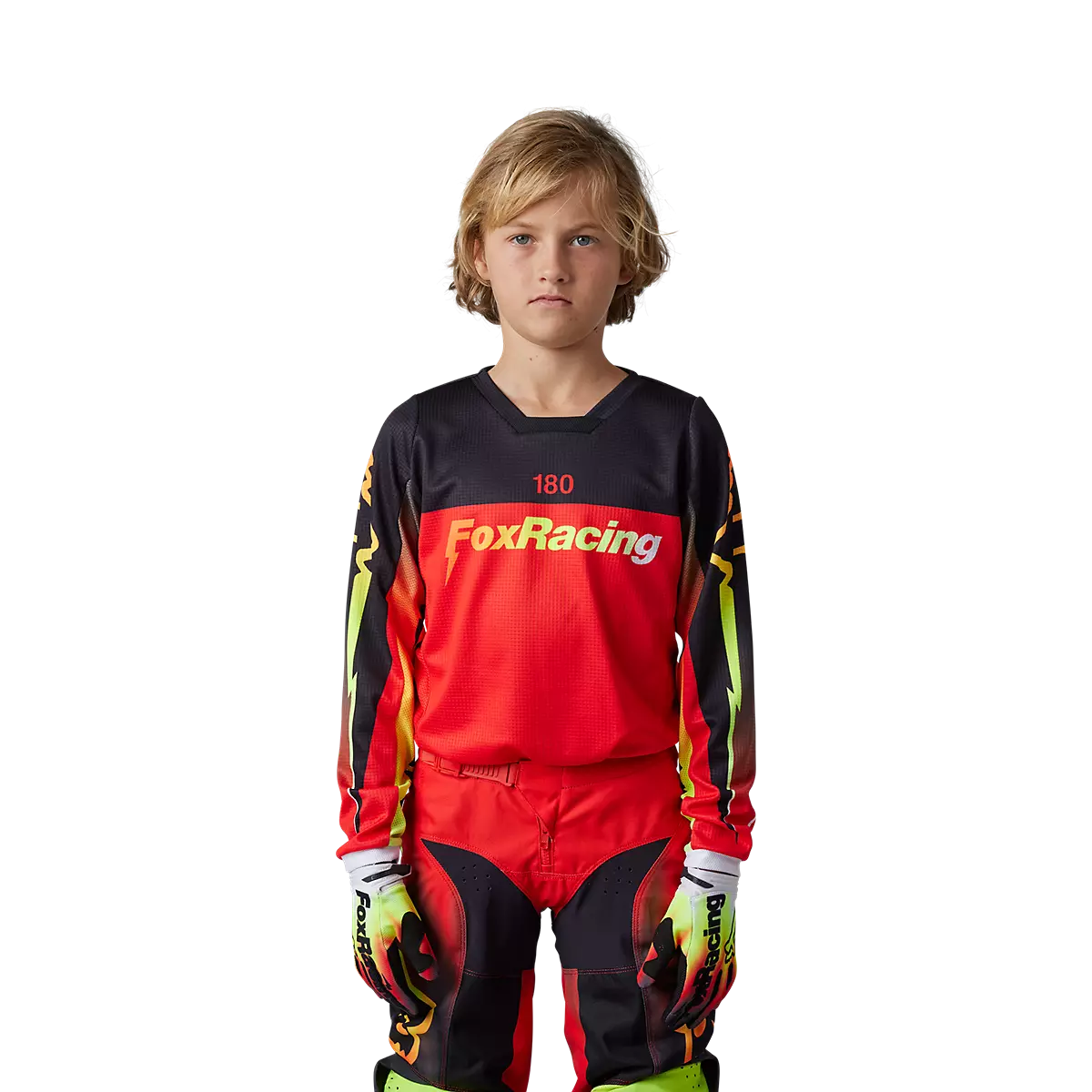 191972769030 30487-110YXL 180 YTH STATK JERSEY  Flo Red