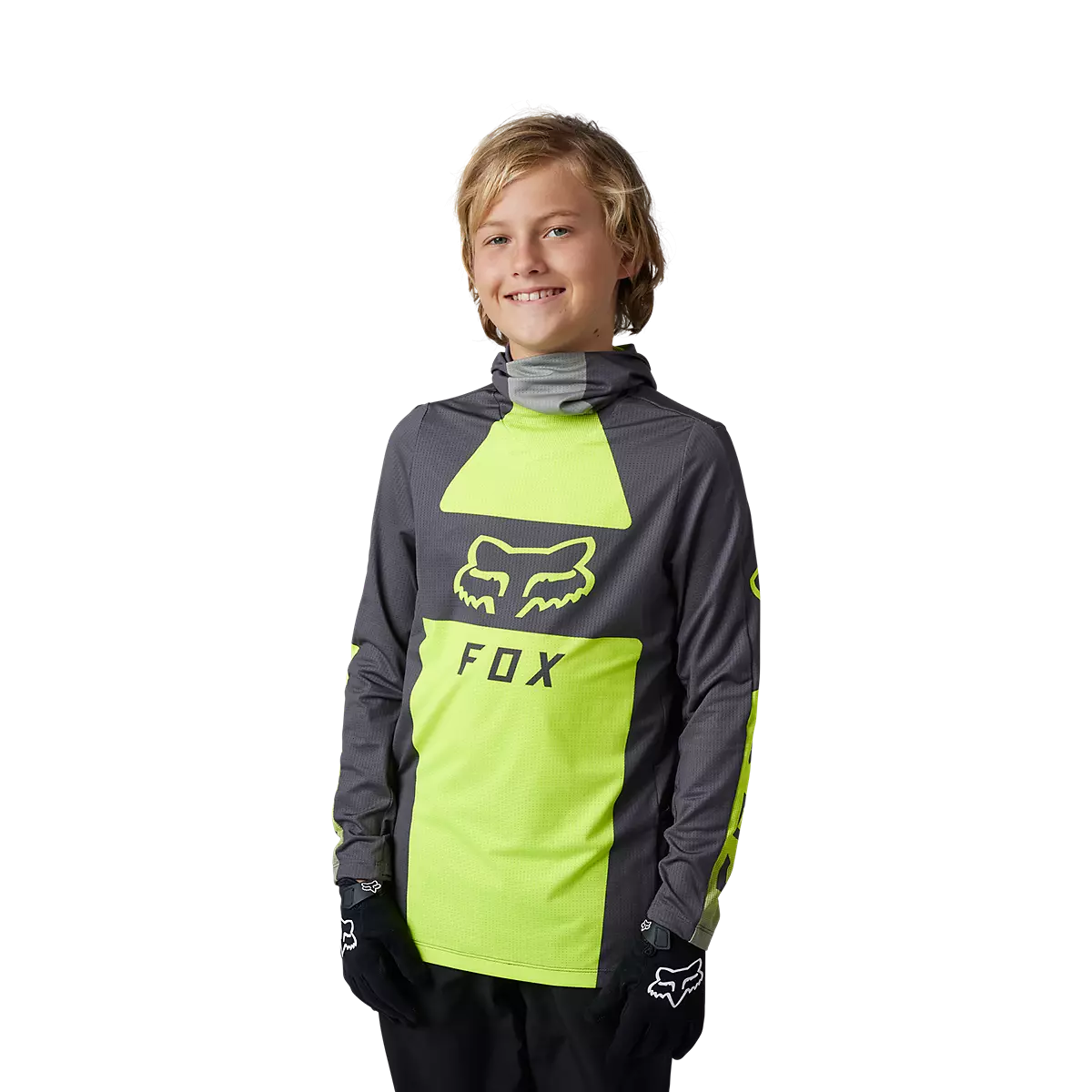 Fox Racing - Youth Ranger Drive Krux SXS Jersey-Flo Yellow (30489-130)