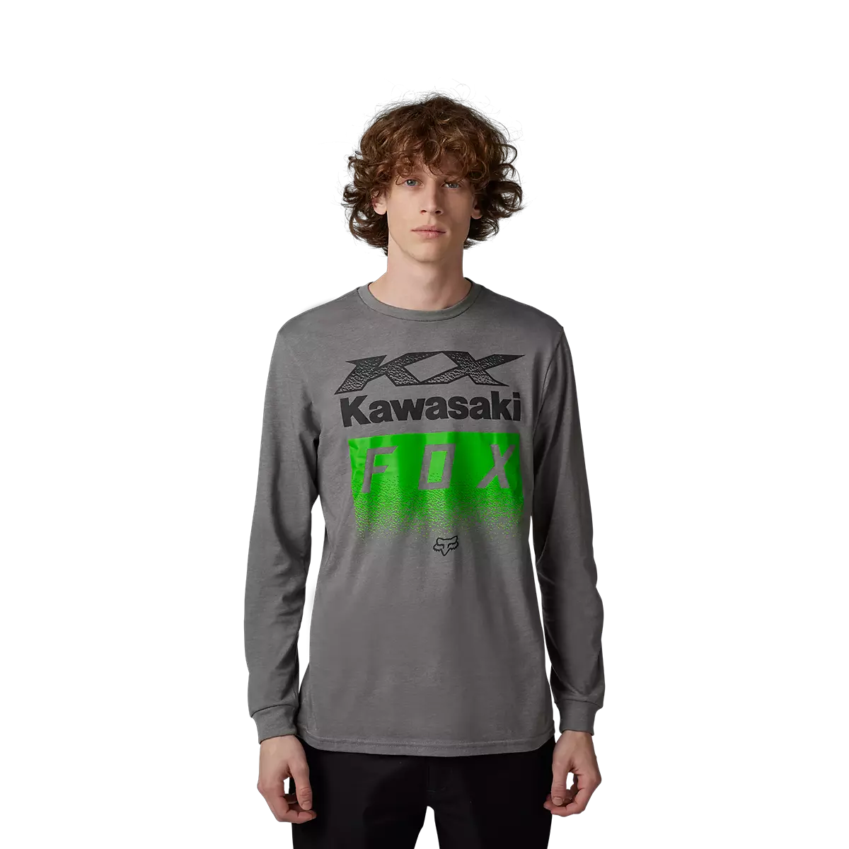 Fox Racing - Fox X Kawasaki Long Sleeve Premium Tee-Heather Graphite (30552-185)