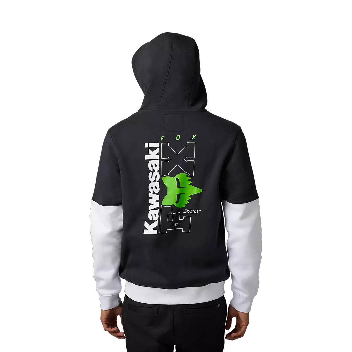 Fox Racing - Fox X Kawasaki Zip Hoodie-Black/White (30579-018)
