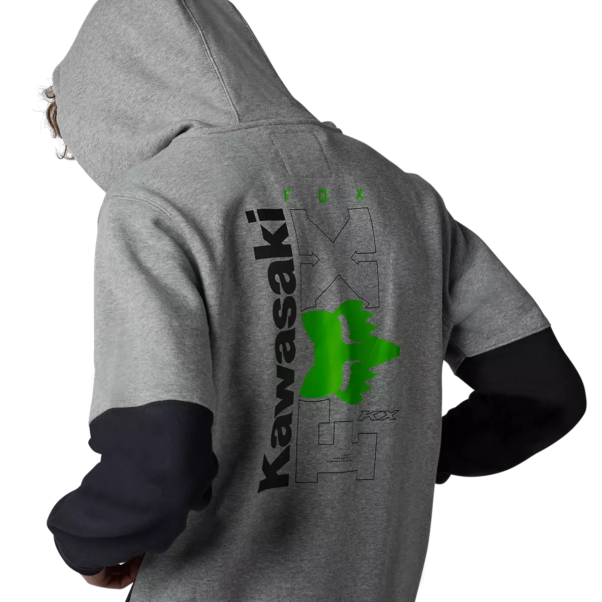 Fox Racing - Fox X Kawasaki Zip Hoodie-Heather Graphite (30579-185)