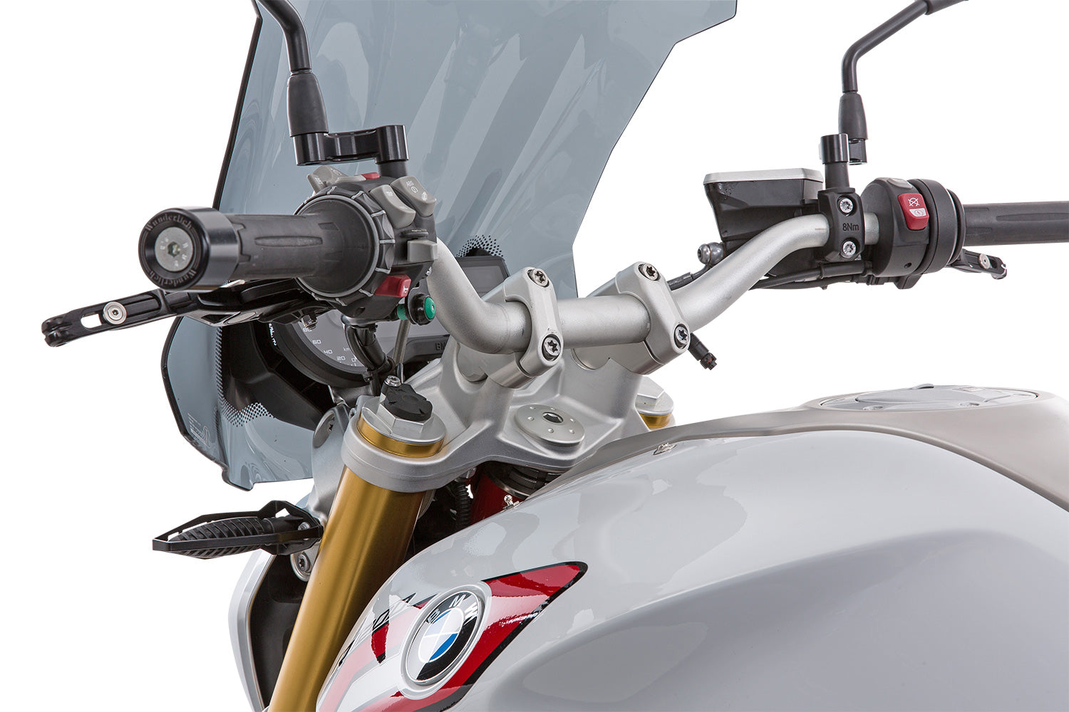 The Wunderlich ERGO + handlebar riser brings your handlebar within easy reach. This allows every rider to find his or her ideal position.