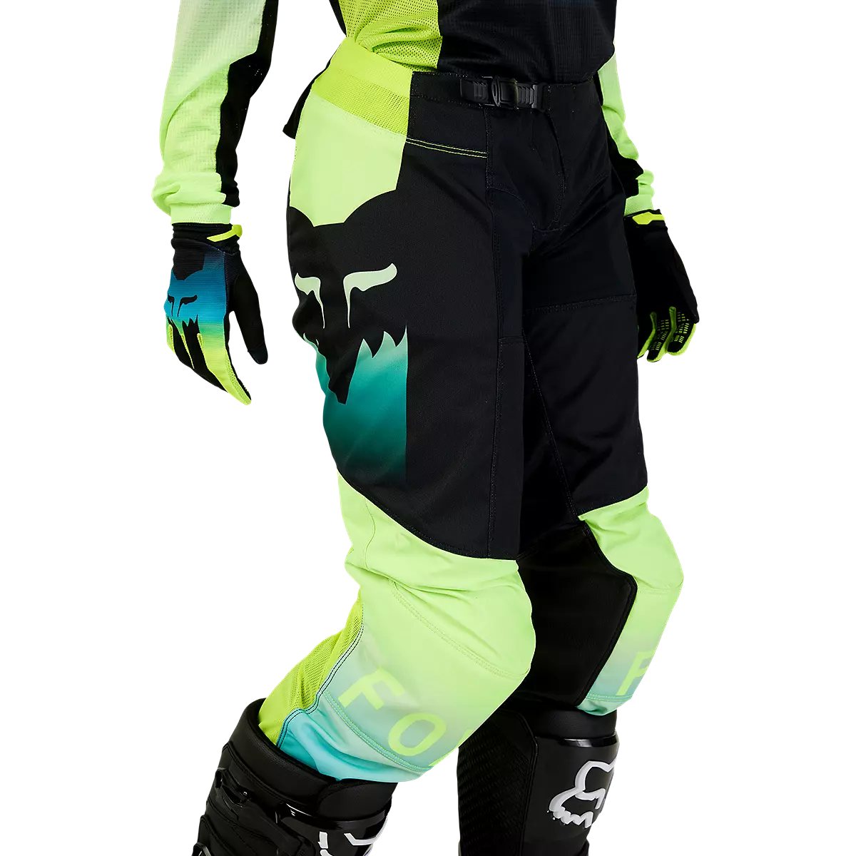 Fox Racing - Womens 180 Flora Pants-Black/Yellow (31386-019)