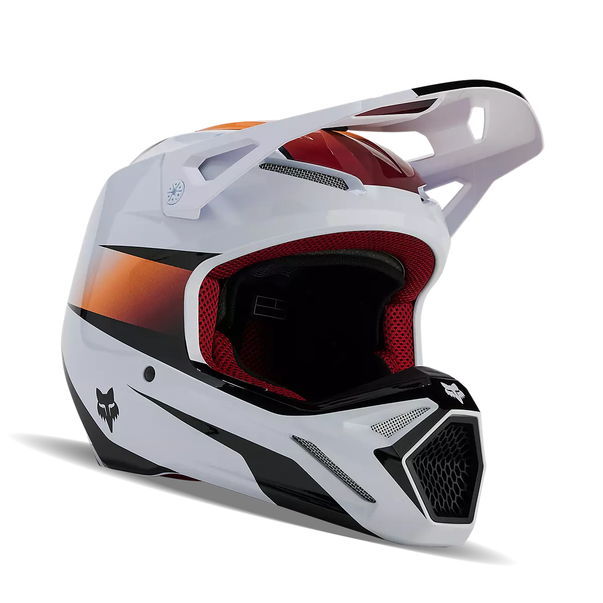 Fox Racing - V1 Flora Helmet Youth-White/Black (31402-058)